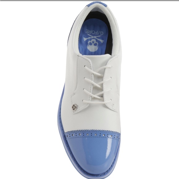 G/FORE Gallivanter Cap-Toe Golf Shoes Color Snow Vista - Picture 4 of 7